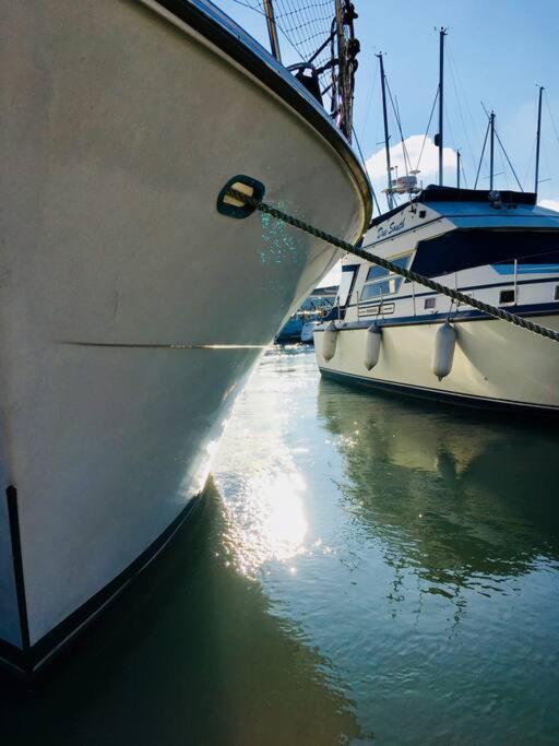 Super Yacht Temptation With A Hot Tub Jacuzzi On The South Coast Uk Hotel Portsmouth Esterno foto